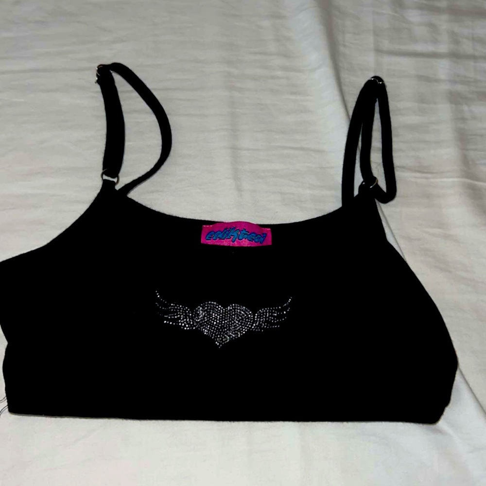 Edikted rhinestone crop top